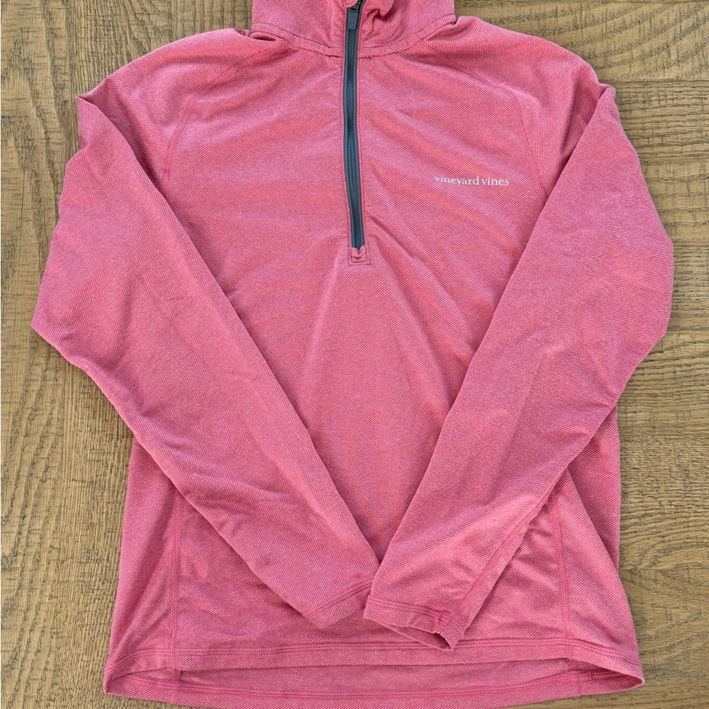 Vineyard Vines Pink Quarter-Zip Polo